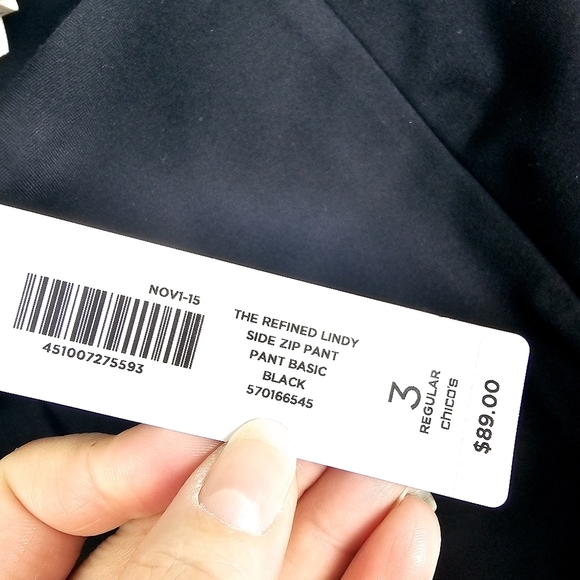 Chico's #570166545 The Refined Lindy Side Zip Pant in Black NWT - Picture 5 of 14
